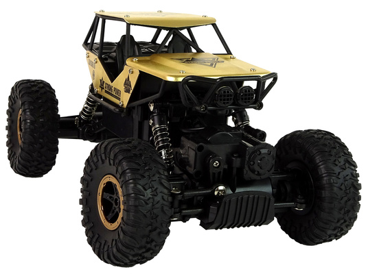 Auto RC Wysokie Koła 1:18 Plastikowe Czarne Złote