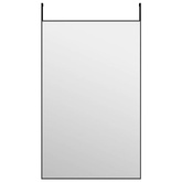 vidaXL Lustro na drzwi, czarne, 50x80 cm, szkło i aluminium