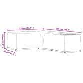 Pokrowiec na narożne meble ogrodowe, 18 oczek, 220x285x80 cm