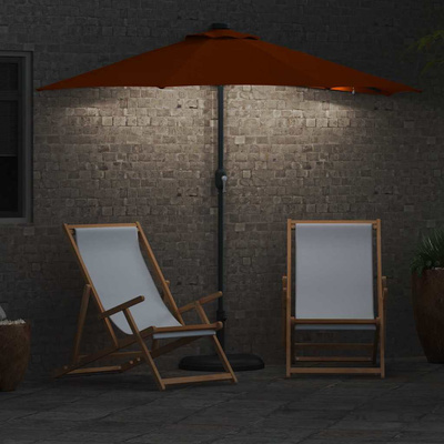 Parasolka ogrodowa terakota 294 x 150 x 223 cm Poliester i Stal