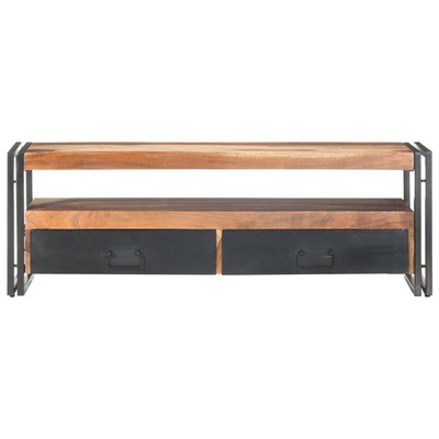 vidaXL Szafka pod TV 120x30x40 cm, lite drewno stylizowane na sheesham
