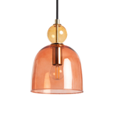 Lampa Wisząca Szklana Czerwona E14 15cm Abruzzo Koloreno