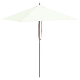 Parasol ogrodowy na drewnianym słupku, 150 x 200 cm, piaskowy