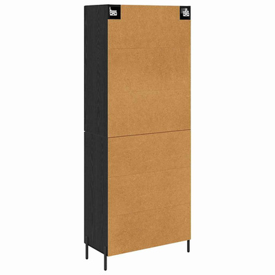 Highboard 2 szt. Czarny Dąb 69,5 x 34 x 180 cm