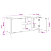 Szafka pod telewizor HANAU 102 x 33 x 50 cm Sonoma