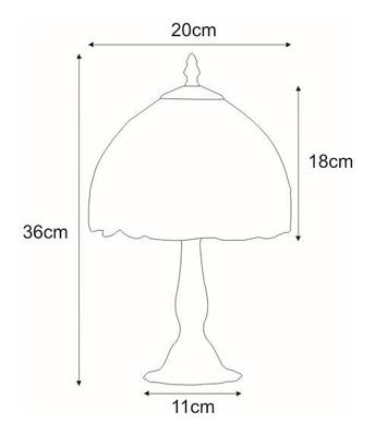 Lampka stołowa / nocna K-G08529 z serii TECO witrażowa