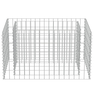 Podwyższona donica gabionowa, galwanizowana stal, 90x50x50 cm