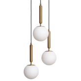 Lampa Wisząca Szklana Złota 3xE27 Abruzzo Palazzo