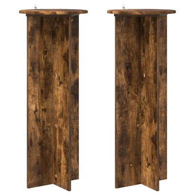Stojak na rośliny 2 pcs Dąb wędzony ?40 x 100 cm