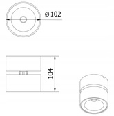 Oprawa oświetleniowa sufitowe natynkowe 15 W zintegrowane źródło LED