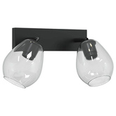 Reflektor sufitowy Czarny 33 x 13 x 26 cm Szkło i Metal