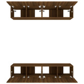 vidaXL Szafki telewizyjne, 4 szt, brązowy dąb, 80x30x30 cm