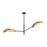 Lampa sufitowa  VENE 2 BLACK/RATTAN
