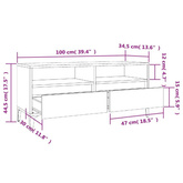 vidaXL Szafka pod TV, szarość betonu, 100x34,5x44,5 cm wariant 5