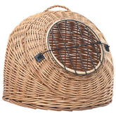 vidaXL Transporter dla kota, 60x45x45 cm, naturalna wiklina
