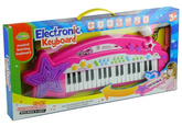 Keyboard Organki 37 Klawiszy MP3  Mikrofon Różowe