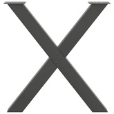 Nogi do stołu jadalnego w kształcie litery X 2 szt. Antracyt 80x(72-73) cm Stal