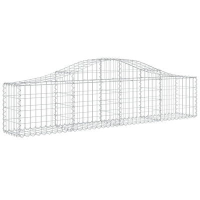 Kosze gabionowe, 9 szt, 200x30x40/60 cm, galwanizowane żelazo