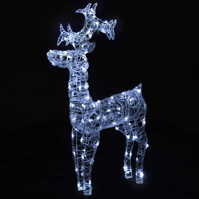 Świąteczna dekoracja, renifer, 90 diod LED, 60x16x100 cm, akryl vidaXL