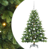 Sztuczna choinka z 150 diodami LED Zielony 120 cm PE i PVC