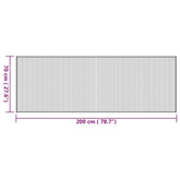 vidaXL Dywan prostokątny, naturalny, 70x200 cm, bambusowy