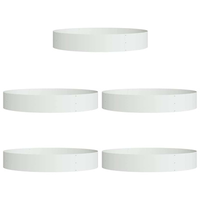 Pierścień doniczki 5 pcs Biały 120 x 120 x 20 cm