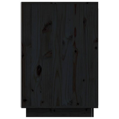 vidaXL Biurko, czarne, 140x50x75 cm, lite drewno sosnowe
