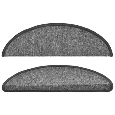 Maty na schody 10 szt. 56x17x3 cm Ciemnoszary Półokrągły