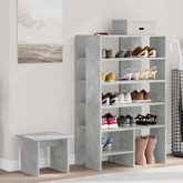Szafka na buty 2 pcs Betonowy szary Materiał drewnopochodny