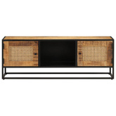 vidaXL Szafka pod TV, 110x30x40 cm, surowe drewno mango i żelazo