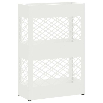 Stojak na Parasol Deszczowy Biały 28 x 12 x 41 cm Stal