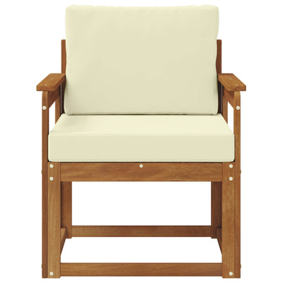Sofa na zewnątrz Lite drewno akacjowe i poliester Naturalny