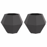 Donica 2 pcs Czarny 50 x 50 x 40 cm Stal