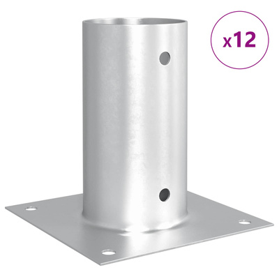 Okrągły kotwicy gruntowej 12 pcs srebrny 15 x 15 x 15 cm Metal