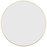 vidaXL Lustro ścienne, złote, Ø 60 cm, okrągłe
