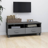 vidaXL Szafka pod TV HAMAR, ciemnoszara, 106x40x40 cm, drewno sosnowe