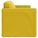 Sofa podłogowa 2-w-1, ciemnożółta, 122x204x55 cm, aksamit