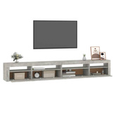 vidaXL Szafka pod TV z oświetleniem LED, szarość betonu, 270x35x40 cm