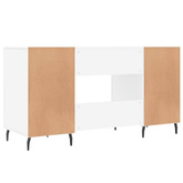 vidaXL Biurko białe z połyskiem, 140x50x75 cm, materiał drewnopochodny