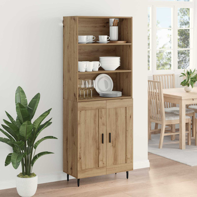 Highboard 2 szt. Dąb rzemieślniczy 69,5 x 32,5 x 180 cm