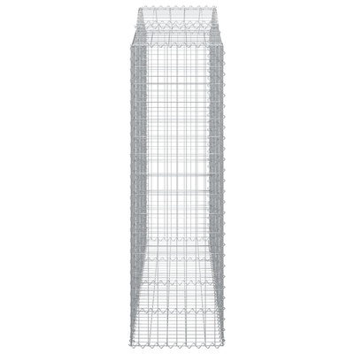 Kosze gabionowe, 2 szt, 200x50x160/180 cm, galwanizowane żelazo