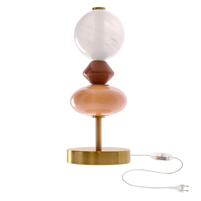 Lampka nocna Flores z ceramicznymi kloszami kolorowa 10W LED 3000K do sypialni