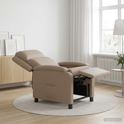 Fotel recliner Cappuccino Ekoskóra
