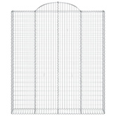 Kosze gabionowe, 5 szt, 200x30x220/240 cm, galwanizowane żelazo