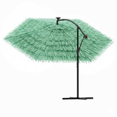 Parasol ogrodowy na stalowym słupku, zielony, 269x269x235 cm