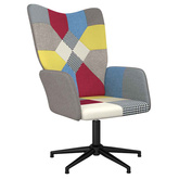 vidaXL Fotel, patchwork, obity tkaniną