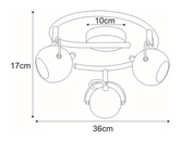 sufitowa K-8002/3G BK z serii SALVA BLACK Lampa