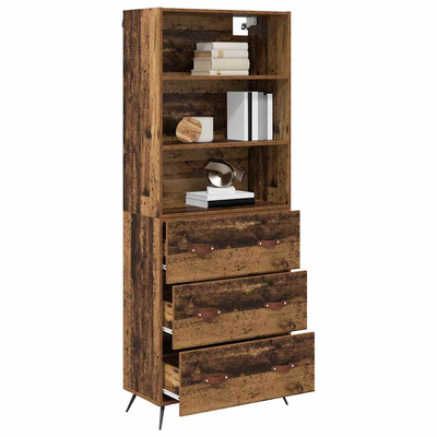 Highboard Stare drewno 69,5 x 34 x 180 cm Drewno inżynieryjne