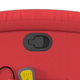 vidaXL Rozkładany fotel masujący, czerwony, sztuczna skóra