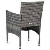 7-częściowy zestaw mebli ogrodowych, polirattan, szary